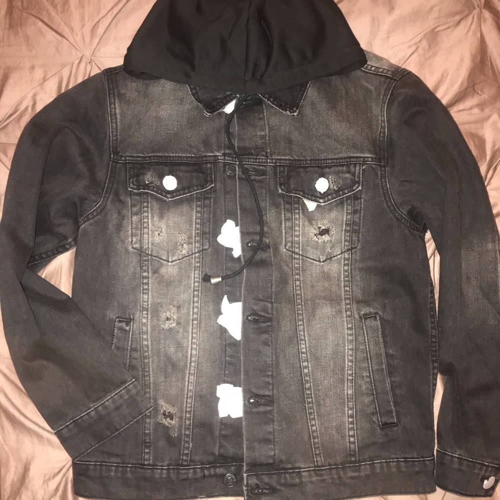 New Men Black Jean Jacket